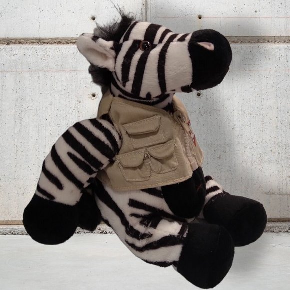 WildLife Ranch African Safari Texas Style Zebra in a Jacket 11" Plush 2002 - Picture 7 of 10